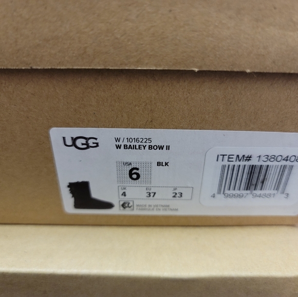 🎁UGG Bailey Bow II Velvet Ribbon Suede/ Sheepskin BOOTS without box - Picture 4 of 6